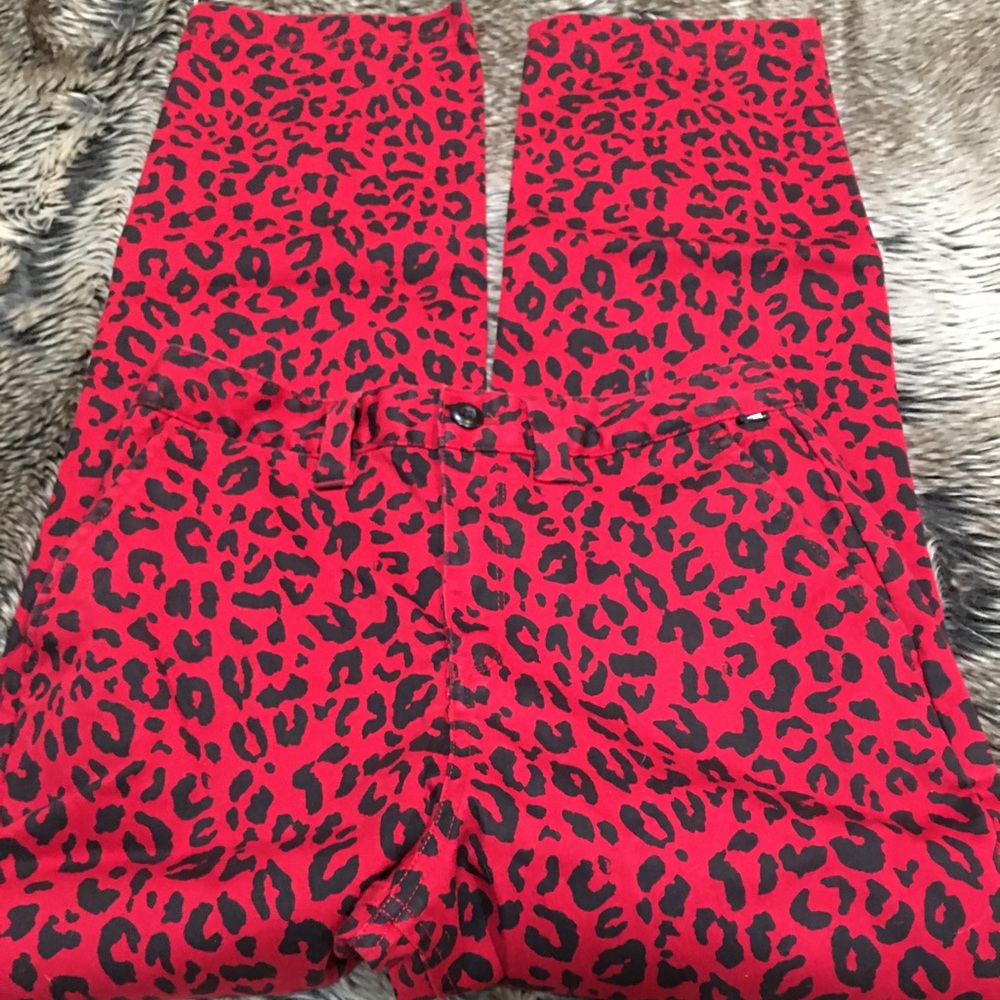 Vans Authentic Red Leopard Print Chino Pants *Siz… - image 1